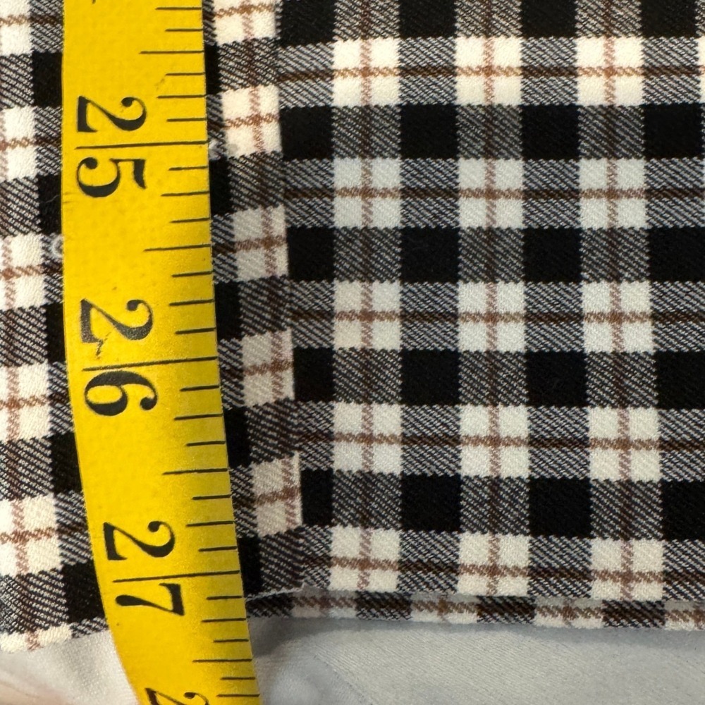Gingham Stretch Pull-On Pants Women's 12 Preppy Business Casual Workwear Staple - Picture 8 of 9